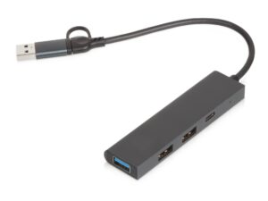 USB-хаб «Command» с коннектором 2-в-1 USB-C и USB-A, 2.0/3.0
